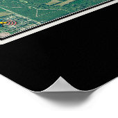 ニューベルンノースカロライナ衛星ポスターマップ ポスター (角)