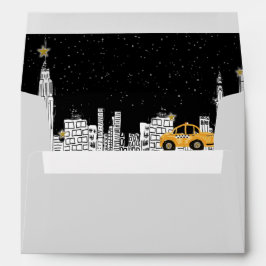 ニューホリデークリスマスアーバンシティニューイヤーカード 封筒
