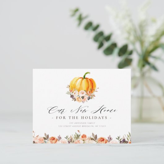 ニューホリデーホーム，感謝祭の引っ越しはがき ポストカード (スタンド正面)