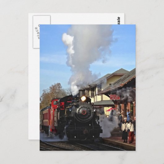 ニューホープPA – 蒸気列車での秋のエクスカーション ポストカード (正面/裏面)