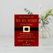 ニューホーホホームフォーザホリデーズムービングホリデイ 箔招待状ポストカード (立ち正面)