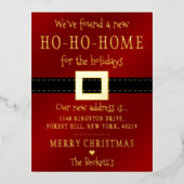 ニューホーホホームフォーザホリデーズムービングホリデイ 箔招待状ポストカード (正面)