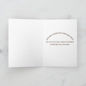 ニューホームおめでとうございます – ブラウン玄関ドア カード (内部)