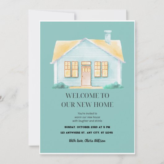 ニューホームお祝い招待状 招待状 (正面)