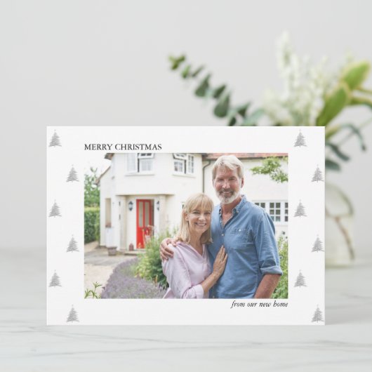 ニューホームからのメリークリスマスシンプルフォトムービング 案内状 (スタンド正面)