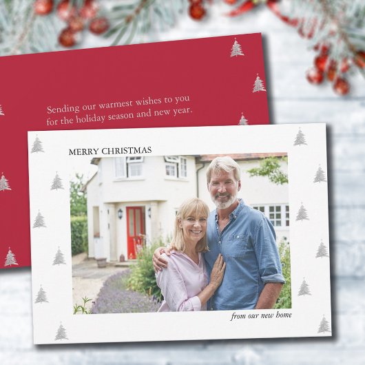 ニューホームからのメリークリスマスシンプルフォトムービング 案内状