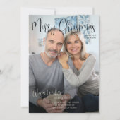 ニューホームからのメリークリスマス垂直方向の写真 シーズンカード (正面)