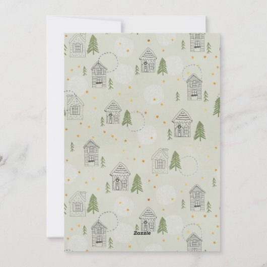 ニューホームからのメリークリスマス垂直方向の写真 シーズンカード (裏面)