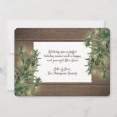 ニューホームから3 Photo Christmas Greenery & Lights シーズンカード (裏面)