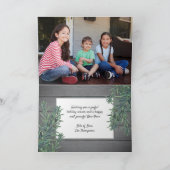 ニューホームから4フォトグレーウッドクリスマスフォールディング シーズンカード (内部)