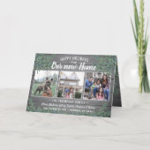 ニューホームから4フォトグレーウッドクリスマスフォールディング シーズンカード (正面)