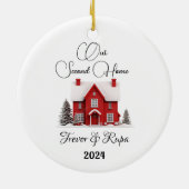 ニューホームでの最初/2番目のクリスマス セラミックオーナメント (裏面)