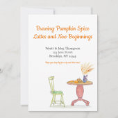 ニューホームでカボチャスパイスラテを醸造する 案内状 (正面)
