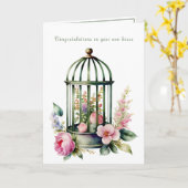 ニューホームで美しい鳥居を祝う カード (黄色い花)