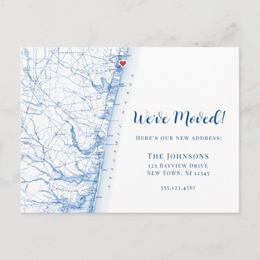 ニューホームアスベリーパークニュージャージーマップムービング 案内ポストカード (正面)