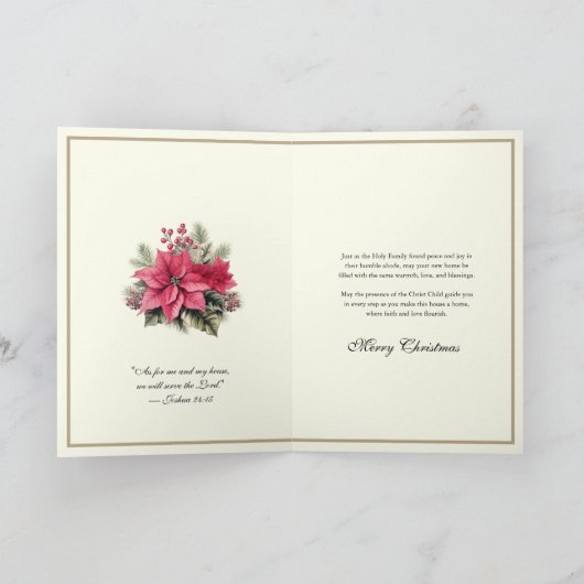 ニューホームアットクリスマスフローラ宗教 シーズンカード (内部)