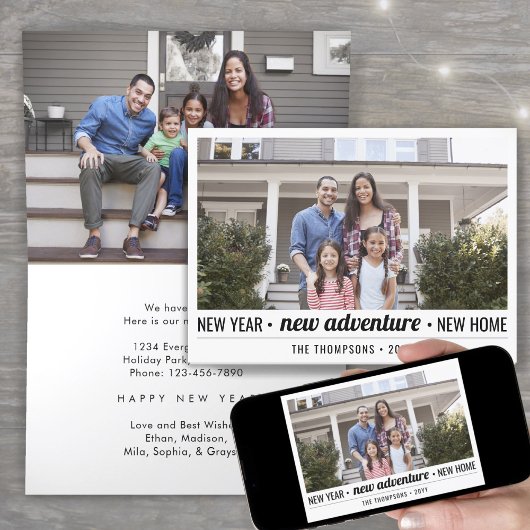 ニューホームアドベンチャーモダン2 Photo New Years Folding シーズンカード