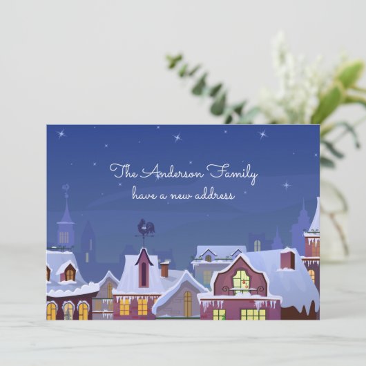 ニューホームアドレスウィンター引っ越しましたクリスマス シーズンカード (スタンド正面)