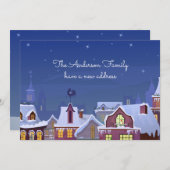 ニューホームアドレスウィンター引っ越しましたクリスマス シーズンカード (正面/裏面)