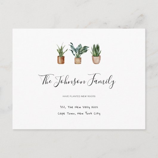 ニューホームアドレスニュールーツハウス温暖化植物 ポストカード (正面)