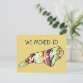 ニューホームアドレスノースカロライナの州マップ ポストカード (スタンド正面)