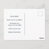 ニューホームアドレスノースカロライナの州マップ ポストカード (裏面)