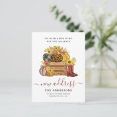 ニューホームアドレスフローラカボチャひまわり移動 案内ポストカード (スタンド正面)