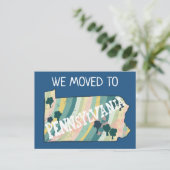 ニューホームアドレスペンシルバニア州マップ ポストカード (スタンド正面)