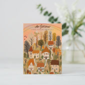 ニューホームアドレスムービングオータムカントリービレッジアート ポストカード (スタンド正面)