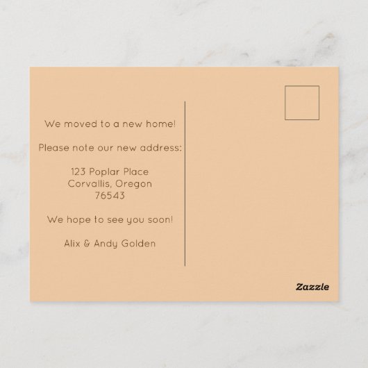 ニューホームアドレスムービングオータムカントリービレッジアート ポストカード (裏面)