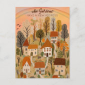 ニューホームアドレスムービングオータムカントリービレッジアート ポストカード (正面)
