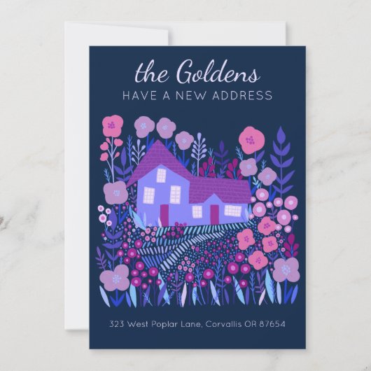 ニューホームアドレスムービングファームハウスフラワーズカスタム カード (正面)