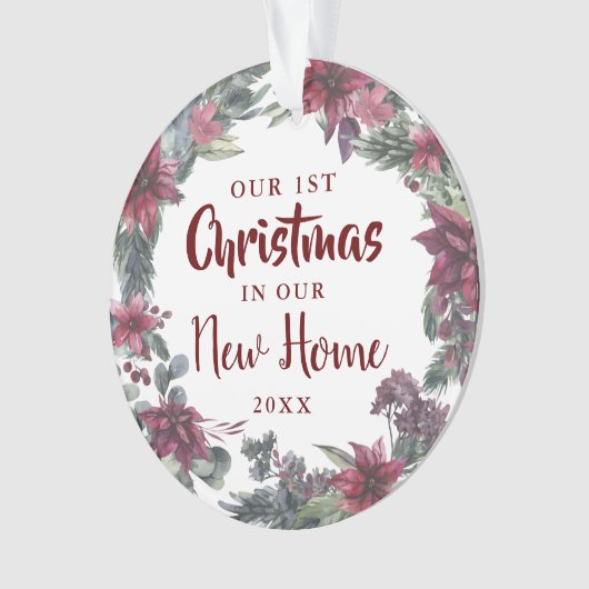 ニューホームアワーズ初めてのクリスマスフローラホリデイ オーナメント (正面)