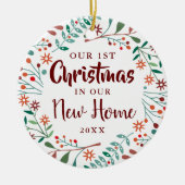 ニューホームアワーズ初めてのクリスマスホリデイフローラ セラミックオーナメント (正面)