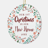 ニューホームアワーズ初めてのクリスマスホリデイフローラ セラミックオーナメント (左)