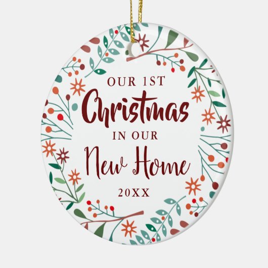 ニューホームアワーズ初めてのクリスマスホリデイフローラ セラミックオーナメント (左)