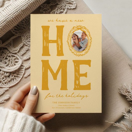 ニューホームイエロードゥルクリスマスホリデー シーズンカード