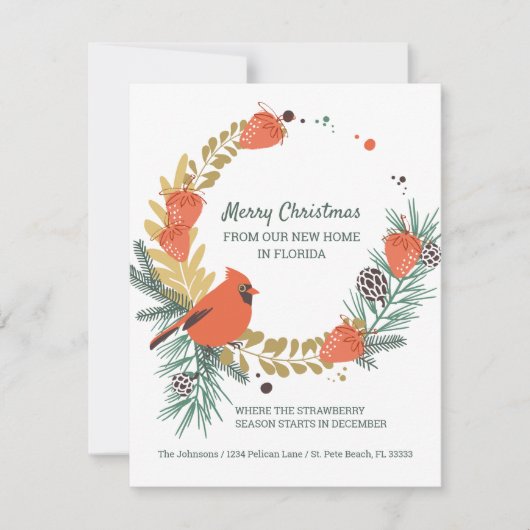 ニューホームインフロリダストロベリークリスマスリース 案内状 (正面)