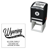 ニューホームインワイオミング差出人住所ゴムスタンプ セルフインキングスタンプ (インサイチュ)