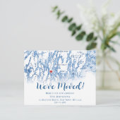 ニューホームウェストポートメイン地図の移動中のお知らせ 案内ポストカード (スタンド正面)