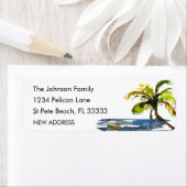 ニューホームウォーターカラーパームツリー差出人住所 ラベル (インサイチュ)