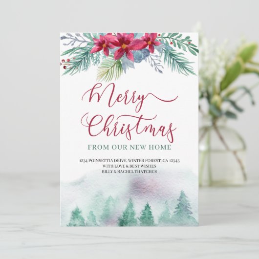 ニューホームウォーターカラーフォレストからメリークリスマス 案内状 (スタンド正面)