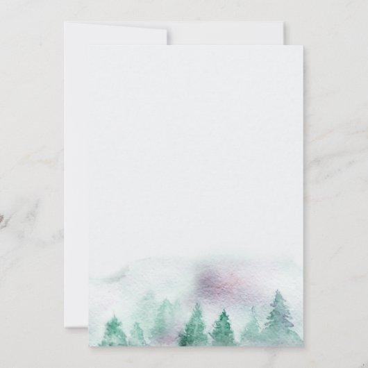 ニューホームウォーターカラーフォレストからメリークリスマス 案内状 (裏面)