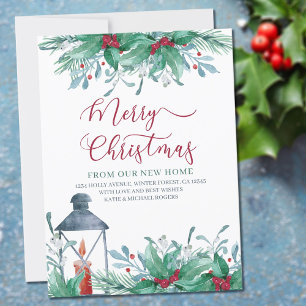 ニューホームウォーターカラーホリーからメリークリスマス 案内状