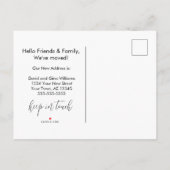 ニューホームエレガントボタニカル引っ越しました 案内ポストカード (裏面)