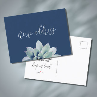 ニューホームエレガント多肉質引っ越しましたグリーン 案内ポストカード