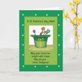 ニューホームオンファーストSt patricks dayハットの花 カード (黄色い花)