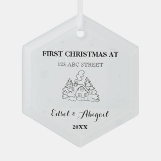 ニューホームオーナメントパーソナライズされた – ニューホームキープサケ ガラスオーナメント