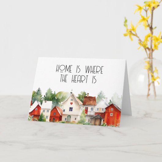 ニューホームオーナー引っ越し祝いパーティー実在エテート カード (黄色い花)