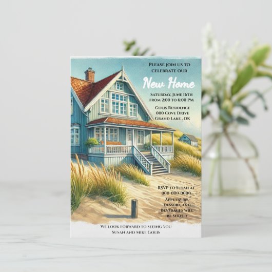 ニューホームオープンハウス/引っ越し祝いパーティーパーティーインヴィッティ 招待状 (スタンド正面)